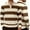 A-Brown88, variant on XIAOCHA Mens Striped Polo Shirt Long Sleeve Half Zip Top Classic Casual Rugby Pullover