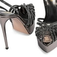 thumbnail image 2 of XYD Women Sexy Rhinestone Caged Peep Toe Ankle Strap Sandals Stilettos Platform High Heel Pumps Fashion Shoes Size 13.5 Gray, 2 of 4