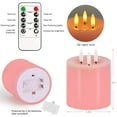thumbnail image 7 of Large 3 Wick Flameless Candles, 4"x4" Flickering Flameless Candles with Remote & Timer, Dimmable Real Wax LED Candles Battery Operated, Electric Pillar Candles for Home Xmas Wedding Decor, 7 of 7