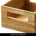 thumbnail image 3 of Acacia Wood Pantry Storage Bin with Handles - Kitchen Organization and Storage for Snacks and Produce, 3 of 5