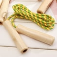 thumbnail image 5 of Cheers US Cotton Jump Rope for Kids - Wooden Handle - Adjustable Cotton Braided Fitness Skipping Rope - Outdoor Fun Activity, Great Party Favor, 5 of 6