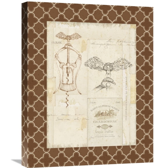 Global Gallery Daphne Brissonnet 'Fancy Corkscrew I Border' Canvas Wall Art