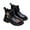 Black, variant on Fozruso Elegant Winter Style Soft Sole Mid Calf Boots For Girls Ankle Booties With Non Slip Sole For Toddler Kids Casual Outdoor Wear,Lace Up Combat Boots Sizes 10 Little Kid(3.5-4 Years)