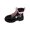 Black, variant on Black Women'S Ankle Boots Short Shaft Color Block Heart Decor Round Toe Laced Chunky Sole Block Mid Heel Footwear Suitable For Daily Casua Size 42