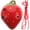 Red, variant on Mutably 1 Set Cute Strawberry Shaped 6-Hole Ceramic Ocarina Portable Beginner Musical Instrument