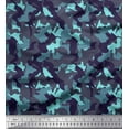 thumbnail image 1 of Soimoi Satin Silk Fabric Two Tone Camouflage Print Fabric by Yard 42 Inch Wide, 1 of 1