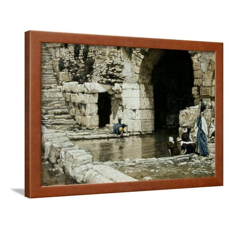 Blind Man Washes in the Pool of Siloam Framed Print Wall Art By James (Best Way To Wash Blinds)