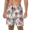 thumbnail image 2 of Fotbe Lilies Flowers Men’s Swim Trunks Quick Dry Swim Shorts Board Shorts with Mesh Lining-Large, 2 of 9