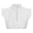 thumbnail image 3 of DuoJiaJ Womens Dirndl Tank Top, Crew Neck Sleeveless Lace Trimmed Top for Bavarian Style White L, 3 of 3