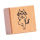 thumbnail image 5 of Sello de madera con forma de gato, tamaño pequeño, de 0,2 pulgadas, para manualidades y envíos por correo. Yoga, 5 of 9