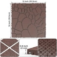 thumbnail image 2 of 44 Pack Plastic Interlocking Deck Tiles,12" Waterproof Outdoor Flooring,All Weather Use, Patio Floor Decking Tiles for Porch Poolside Balcony Backyard,Stone Texture,Brown, 2 of 6