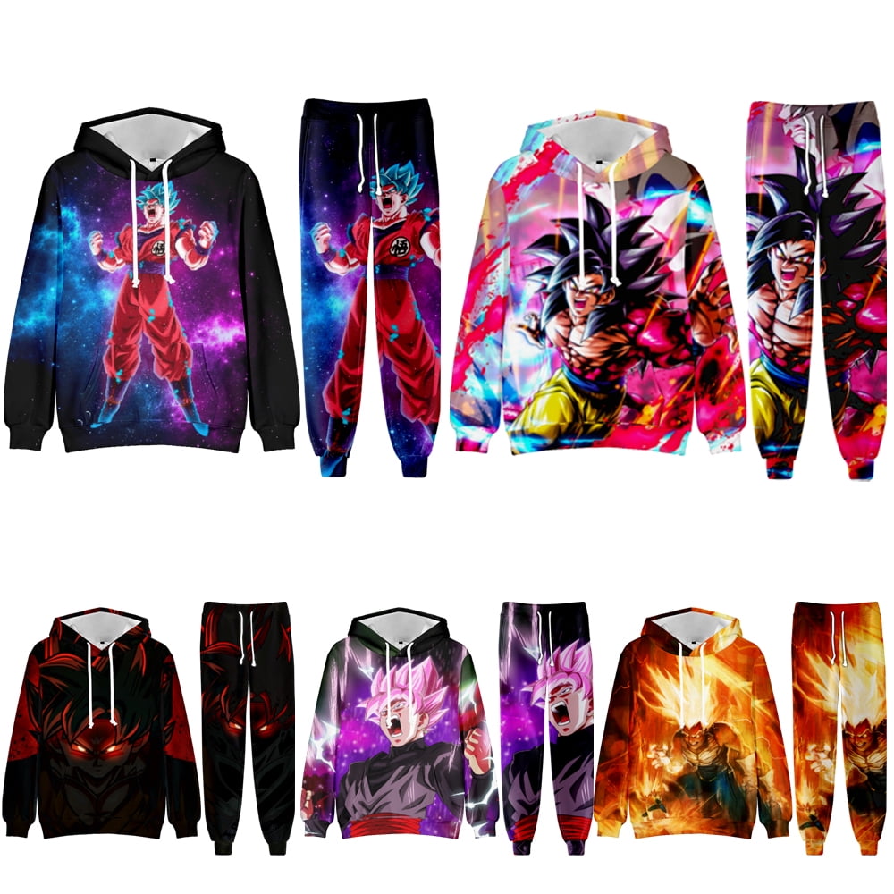 Cool Dragon Ball Goku Printed Mens Autumn Winter Hoodies Pants Sets Pullover Sweashirt Tracksuit Set (#1,Child-100) Cool Dragon Ball Goku Printed Mens Autumn Winter Hoodies Pants Sets Pullover Sweashirt Tracksuit Set (#1,Child-100)