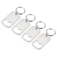 thumbnail image 1 of Llave abridora de botella Uxcell 4Pcs, abridor de botella de cerveza de acero inoxidable de 2" de largo para el hogar, bar, fiesta, plata, 1 of 6