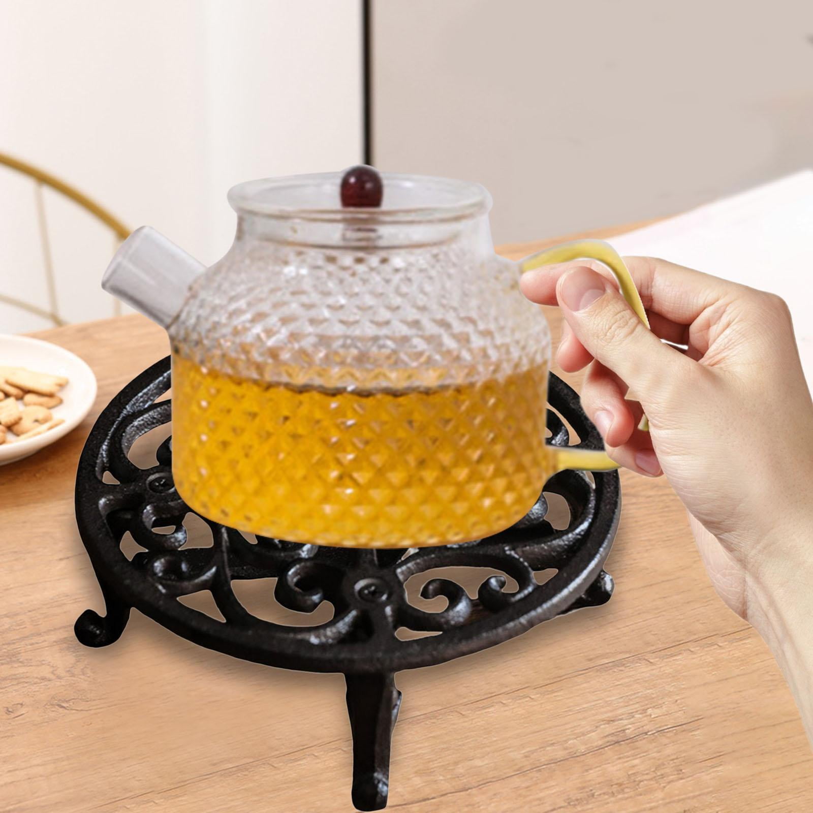 KAYBTNT Ceramic Tea Warmer for Teapot, Tea Pot Warmer, Tea Light Warmer,  Round Teapot Stove Heater Base with Metal Plate and Candle Holders for  Glass