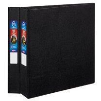 Avery Heavy-Duty Binders, 1.5 inch Rings, 2 Black Binders (46046)