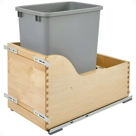 Rev-A-Shelf Single Pullout Trash Can 35 qt. w/ Soft-close Slides, 4WCSC-1535DM-1
