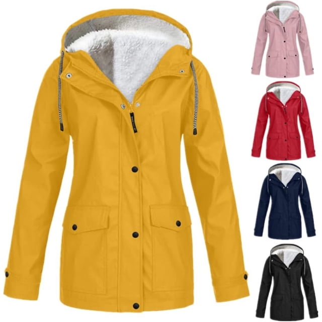 Chubasquero impermeable para mujer, talla grande, ligero, con cremallera, cortavientos con capucha y bolsillo