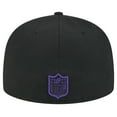 thumbnail image 4 of Men's New Era Black Baltimore Ravens  Main Patch 59FIFTY Fitted Hat, 4 of 6