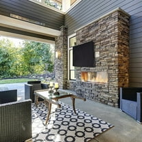 FESTFENDS Weatherproof Outdoor Television Cover 1Pcs Black Square TV Set Cover 50-52Inch