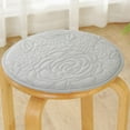 thumbnail image 1 of Nvzi Round Bar Stool Cushions,Non-Slip Seat Pad with Ties,Cotton Linen Stool Cover Breathable Chair Pad Cushion for Office Student Dining Chairs Grey A 45x45cm(18x18inch), 1 of 5