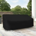 thumbnail image 5 of Covers & all Outdoor Loveseat Sofa Cover, 12 Oz Waterproof UV & Weather Resistant Patio Furniture Bench Cover Outdoor Use with Air Vent & Drawstrings (104"W x 31"H x 33"D x 15"FH, Black), 5 of 7