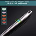 thumbnail image 4 of Cucharones Cucharas para salsa Acero inoxidable 304 Ormromra 34,7 x 10 x 7 cm Plata, 4 of 4