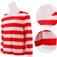 thumbnail image 4 of 3-Pack Adult Men's Red & White Striped Shirt, Hat & Glasses Set, 4 of 7