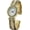 Gold, variant on Blekon Collections Analog Quartz 26mm Case Antique Designed Bezel Rhinestone Bangle Cuff Watch (Gold)