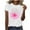 White, variant on Alkepwun Breast Cancer Printed Shirts for Women Sunflower Pink Ribbons T-Shirt Breast Cancer Awareness Tee Tops