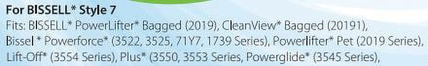Great Value Upright Vacuum Cleaner Bags Compatible With Bissell 2329 (3 Pack)