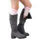 thumbnail image 4 of Calcetín de bota de encaje elástico Calentadores de pierna de encaje suave de invierno para mujer Sunnimix Calentadores de piernas, 4 of 7