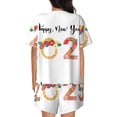 thumbnail image 6 of Fotbe 2025 New Year'S Print Pajama Set for Women 2 Piece Loungewear Short Sleeve Tops and Shorts Set Soft Sleepwear-4X-Large, 6 of 7