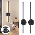 thumbnail image 1 of Apliques de Pared TaoFiaCo Inalámbricos Recargables con Control Remoto Negro 61 cm, 1 of 8