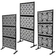 thumbnail image 3 of Hemousy 3Pcs 77.5"x36.4" Standalone Decorative Garden Privacy Screen Rust-Proof for Balcony Terrace, 3 of 9