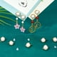 thumbnail image 4 of 20 piezas de accesorios para aretes de perla, aretes de latón chapados en oro de 18 quilates, aretes de perla de imitación de plástico, aretes de media caña con 40 tuercas de plástico para aretes., 4 of 7