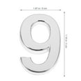 thumbnail image 5 of LOLIPPYY 10pcs 3D Models Door Number Decoration Digital Door Address Stickers Silver for Mailbox, 5 of 8