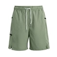 thumbnail image 5 of VBVC Men's Quick Dry Hiking Shorts with Zipper Pockets,Split Hem Workout Golf Beach Shorts For Men,Green,S-2XL, 5 of 8
