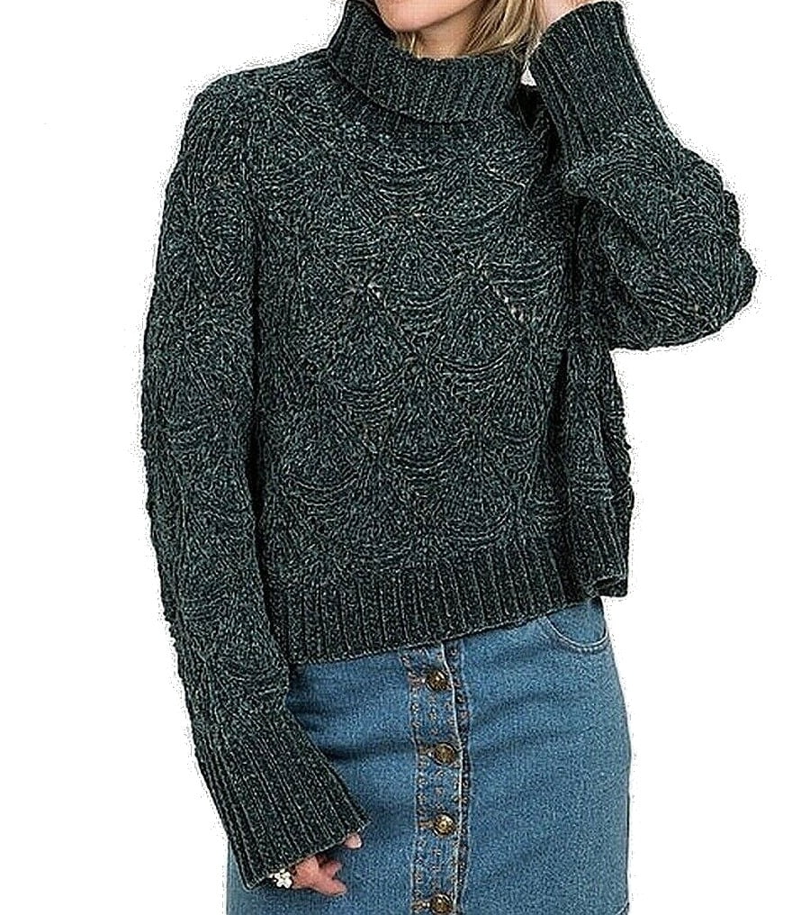 POL Clothing Sweaters Womens Large Pullover Cropped Sweater L