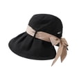 thumbnail image 2 of Fashion Side Bow Decor Bucket Hat Large Brim Anti‑UV Sun‑Shade Hat Lightweight Foldable Ladies Daily Vacation Head‑Accessory, 2 of 3