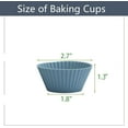 thumbnail image 6 of Silicone Baking Muffin Cups 12 Pack, Reusable Cupcake Liners Cake Molds, BPA Free, Dishwasher Safe(White, Green, Navy, Dusty Blue), 6 of 10