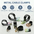thumbnail image 4 of Vinyl Coated Cable Clamps Galvanized Steel Metal Cable Clips Rubber Cushion Insulated Pipe Clamps 1-3/8", 4 of 7