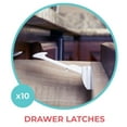 thumbnail image 2 of Toddleroo by North States Child Safety Drawer and Cabinet Tab Latches, White, 10 Pack, 2 of 6