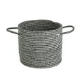 thumbnail image 5 of Mainstays Round Black and White Cotton Rope Decorative Storage Basket with Handles, 5 of 8