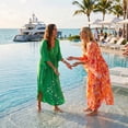 thumbnail image 6 of Justay Story Kaftan Dresses for Women Cover up One Size Swimsuit Beach Dresses Green, 6 of 10