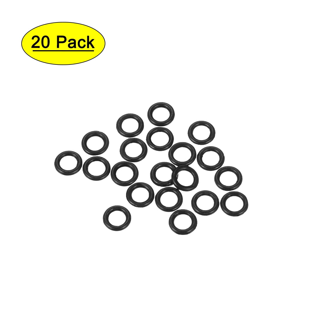 20Pcs Section 1mm Rubber O-Ring gaskets OD 4mm  ID 2mm 