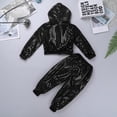 thumbnail image 4 of MSemis Kids Sequins Hiphop Jazz Street Dance Costume Boys Girls Hoodie Top with Harem Pants, 4 of 5