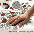 thumbnail image 6 of ODIKA 9'x12' Washable Area Rug Non-Shedding, Easy Care Vintage Roses Ornate Scroll Border Semicircle Cookies Circle Semi Refined for Master Suite, California King, Under Bed, 6 of 7