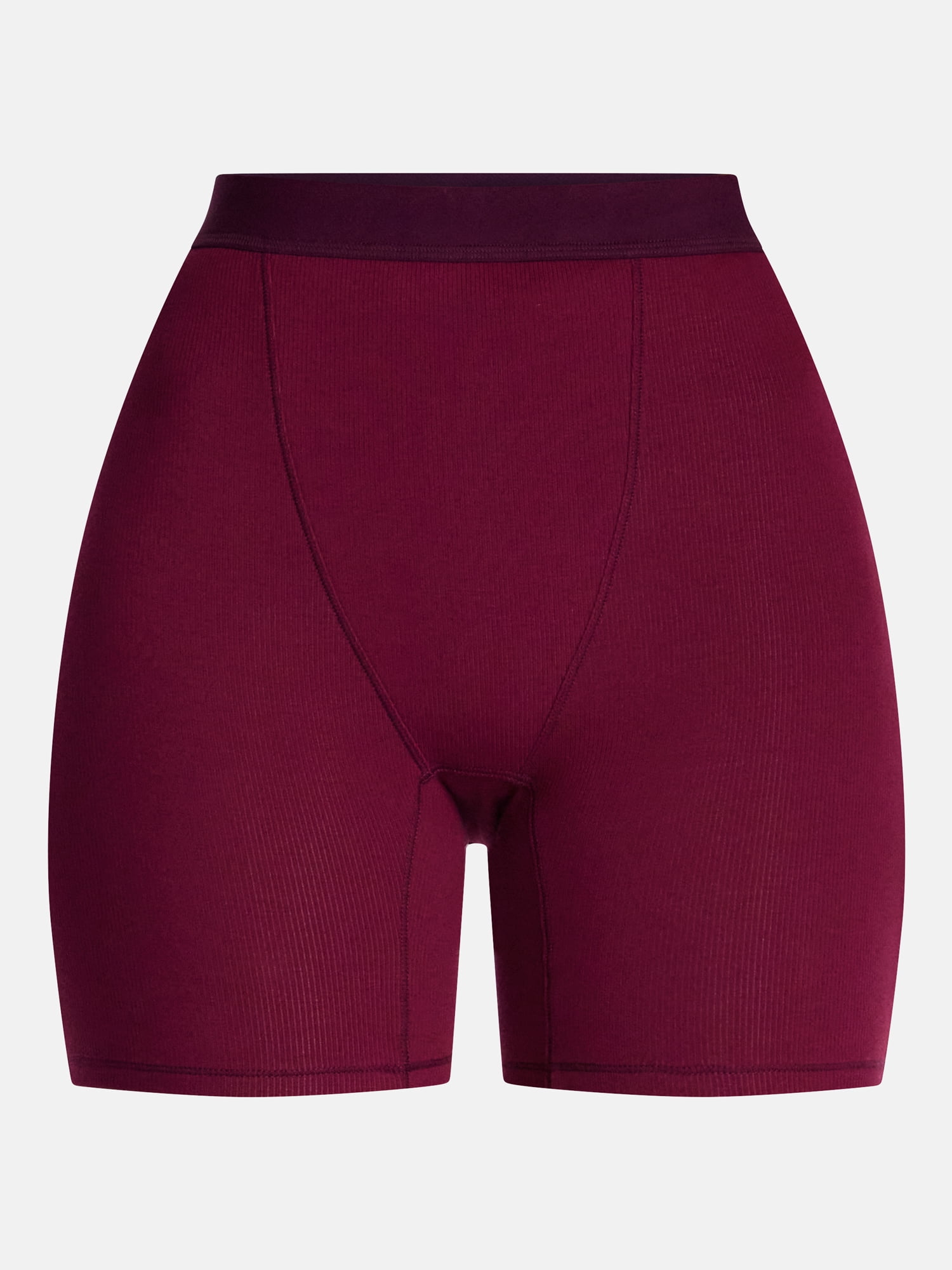 No Boundaries Cotton Stretch Ribbed Boxer Shorts, Women's XS-XXXL