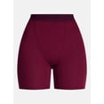 thumbnail image 4 of No Boundaries Cotton Stretch Ribbed Boxer Shorts, Women's XS-XXXL, 4 of 4