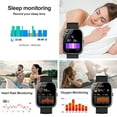 thumbnail image 6 of WeurGhy Smart Watch for Men Women iPhone Android, 1.91" HD Touchsreen, Bluetooth Call and Music Control, Fitness Tracker, 110+ Sports Modes, IP68 Waterproof, Black, 6 of 8